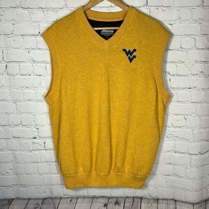 Mizuno Performance Wear Windlite West Virginia Lined Argyle Golf Vest Size M